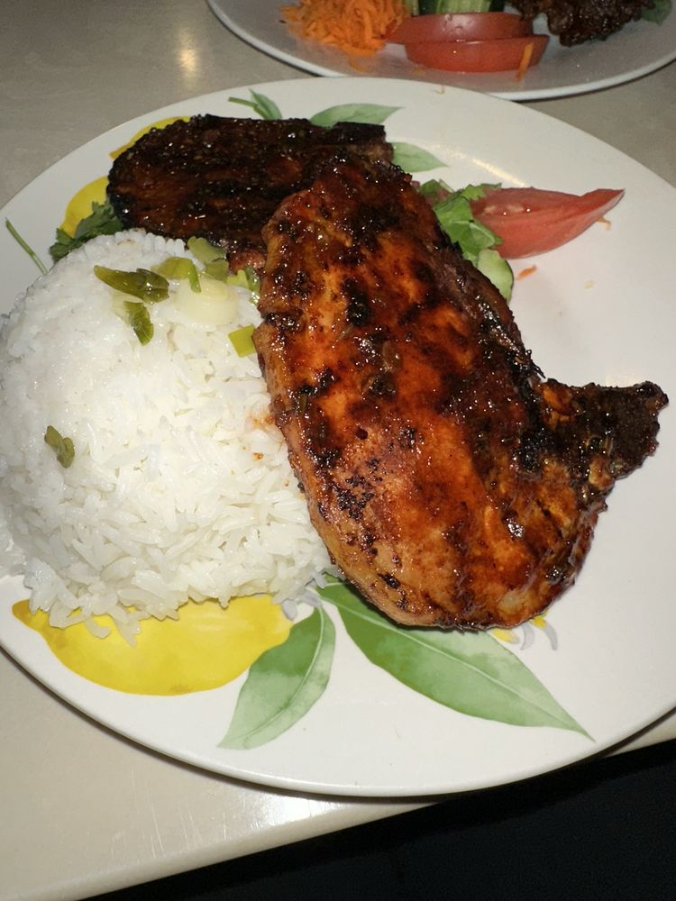 Grilled Lemon Grass Pork Chop Plate
