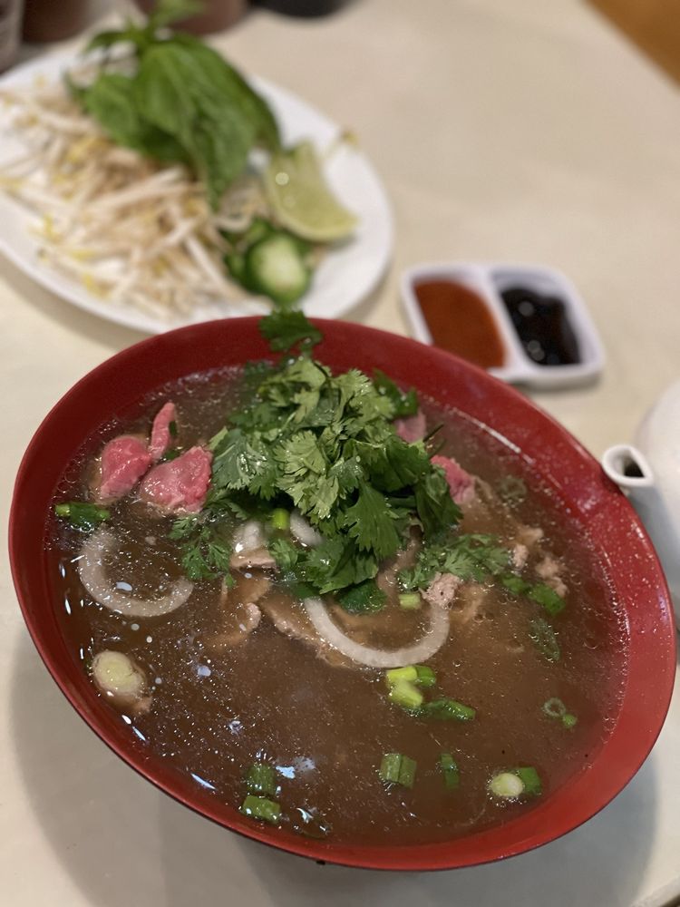 Beef Rare Steak Noodle Soup