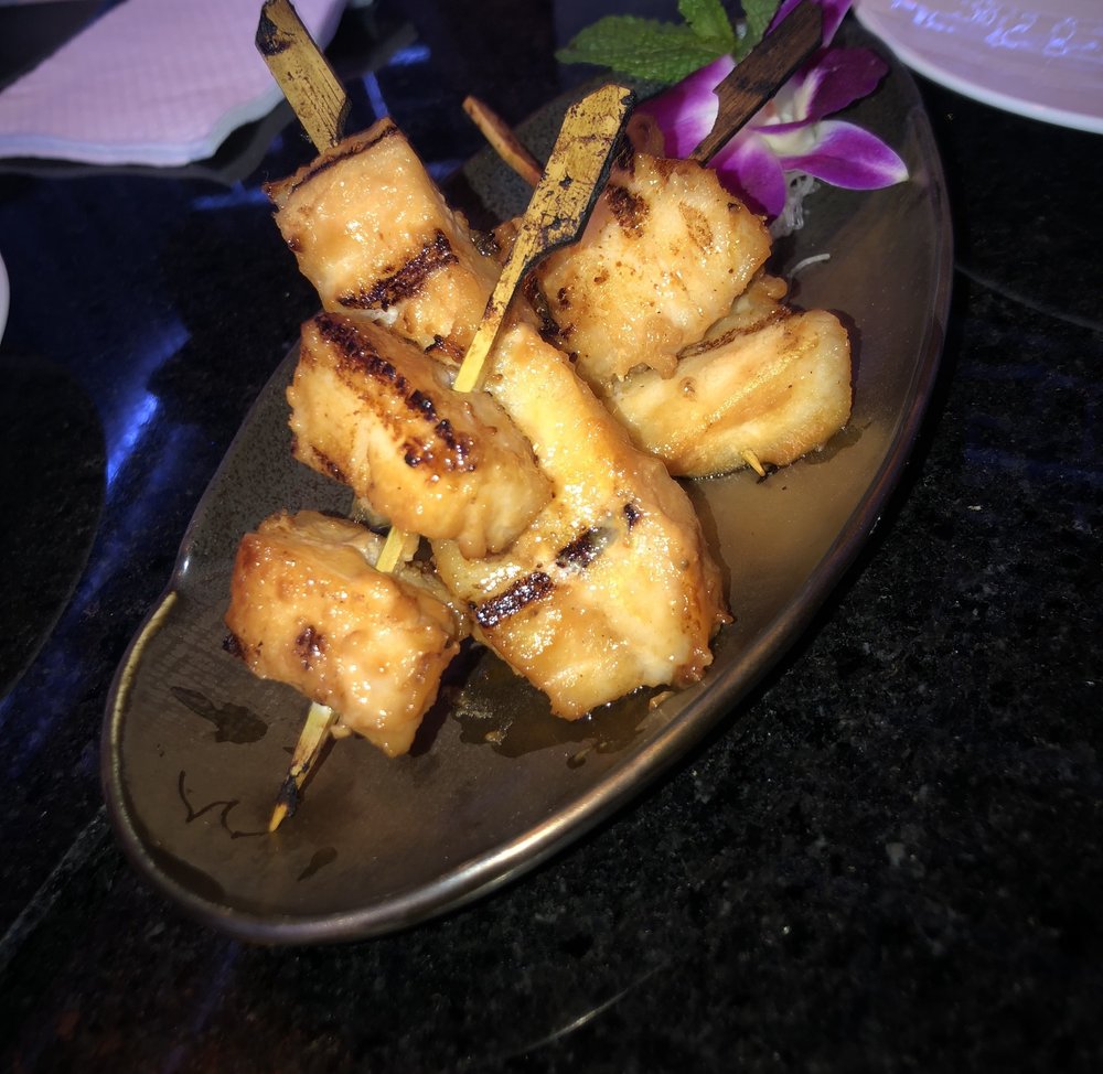 Sea Bass Caramelo Skewers