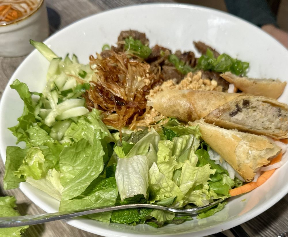 Grilled Pork Noodles Bowl L Bun Thit Nuong Cha Gio