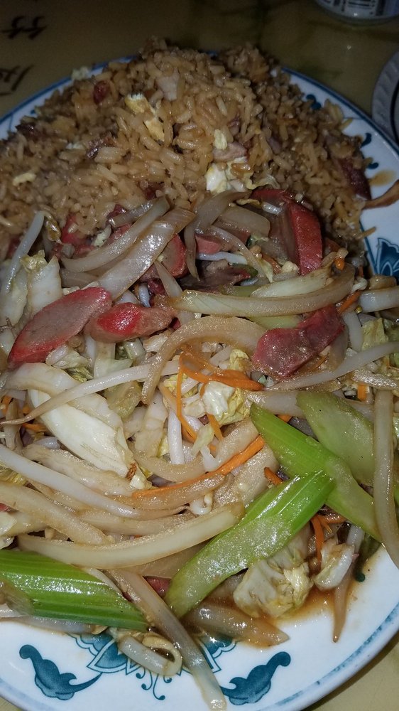 Maine Lobsters Roast Pork Chow Mein