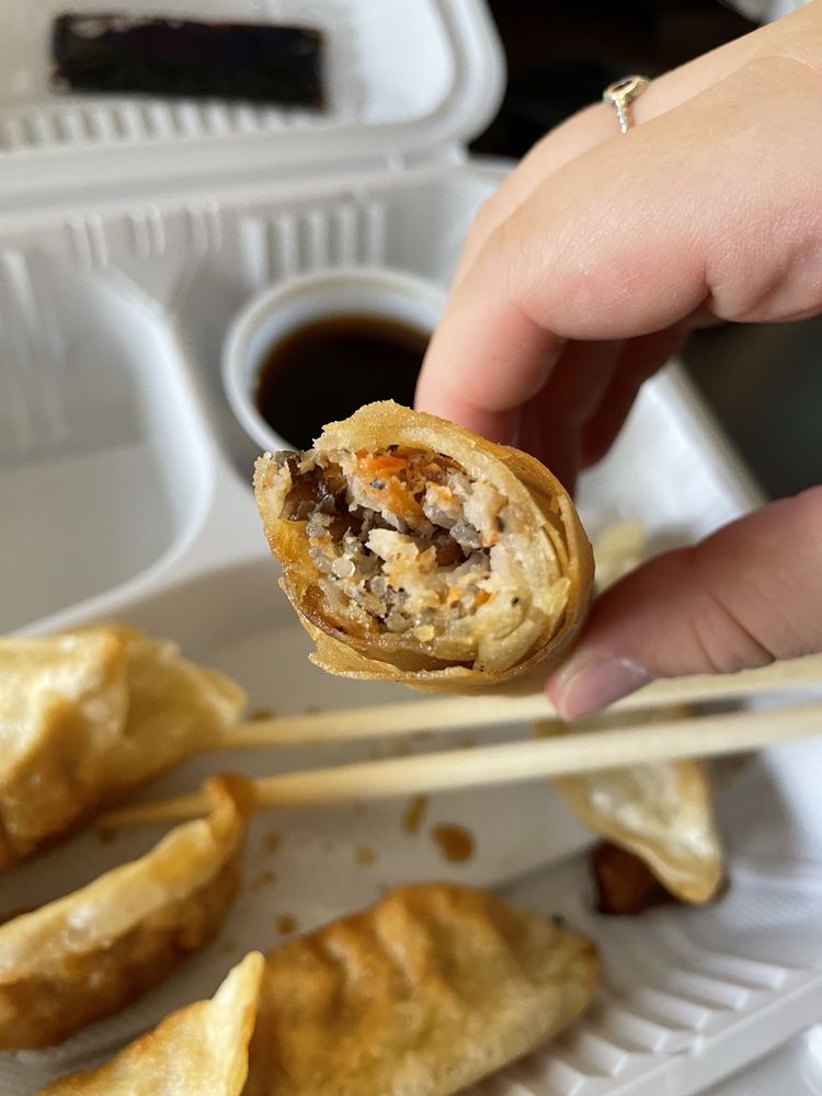Rice Vermicelli with Tofu Egg Rolls