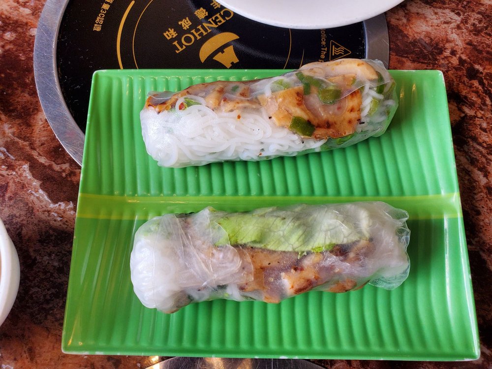 Grilled Chicken Spring Rolls