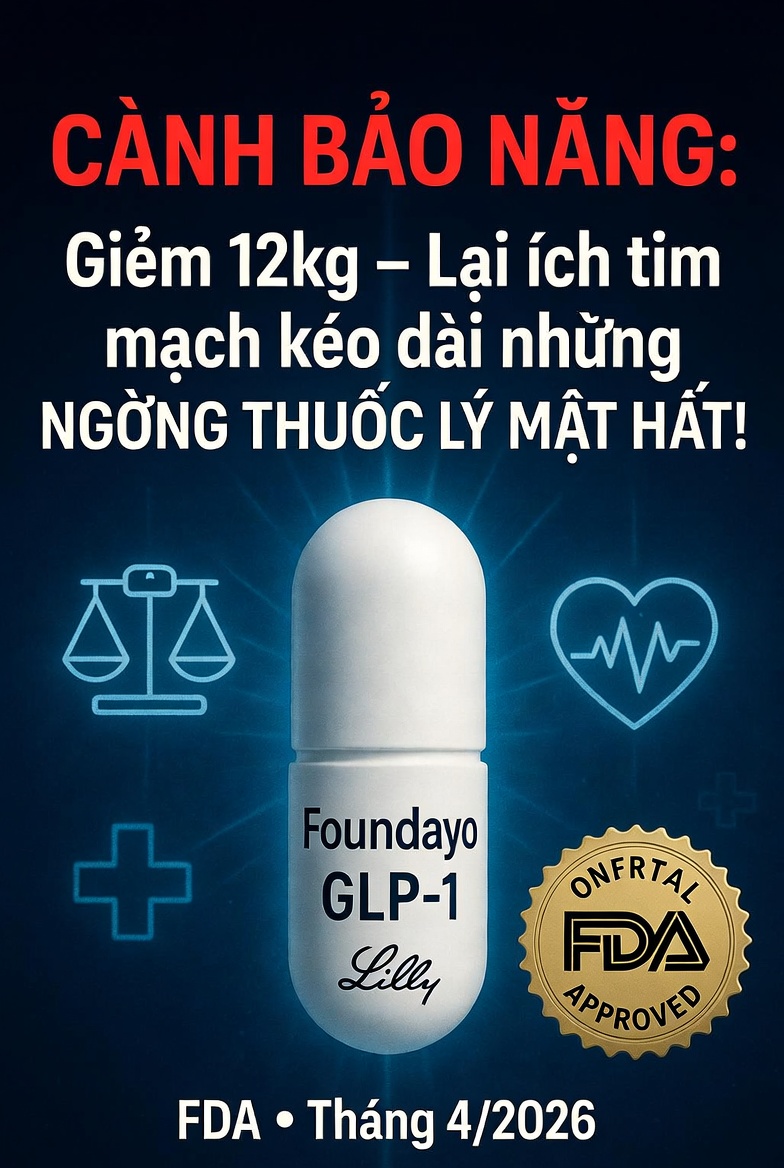Viên thuốc Foundayo – viên uống GLP-1 mới được FDA phê duyệt tháng 4/2026.