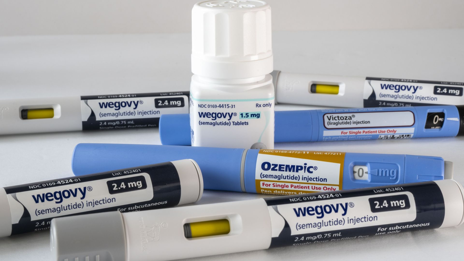 Bộ sưu tập các bút tiêm và lọ thuốc GLP-1 (Wegovy, Ozempic, Zepbound…)