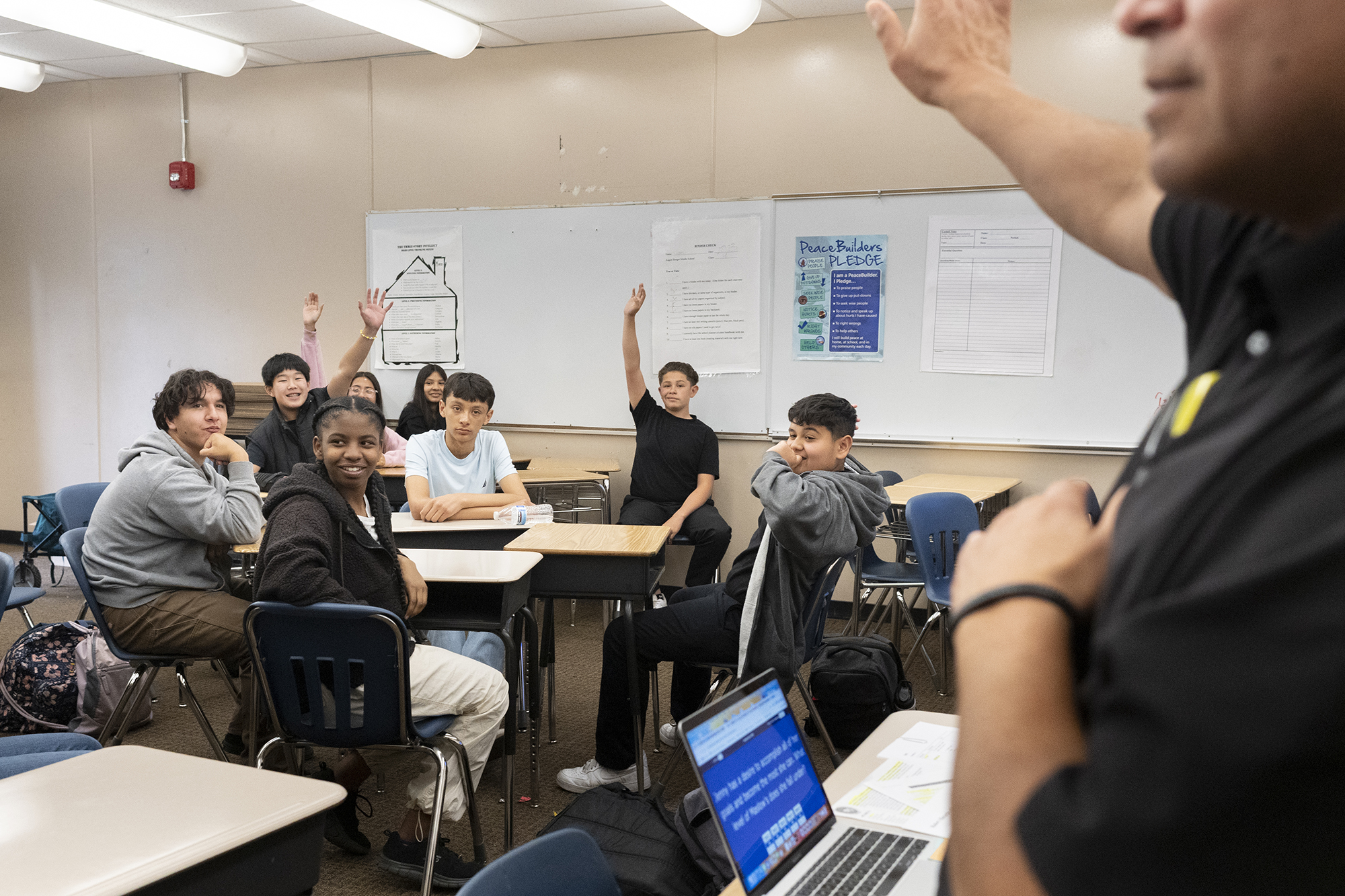 Sinh viên trong lớp học tại California.