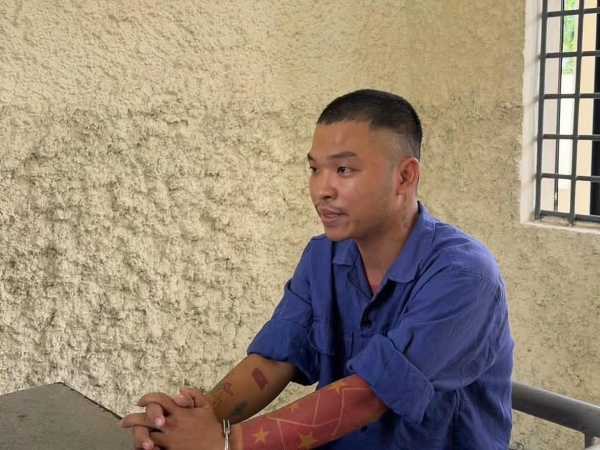 Bị can Nguyễn Văn Hợi (Khánh Sky) tại cơ quan điều tra