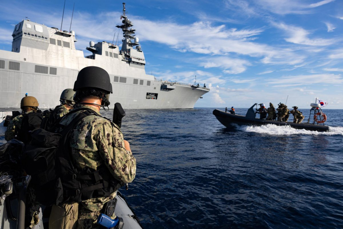 Lực lượng Mỹ–Hàn–Nhật trong khuôn khổ chuẩn bị/tập trận Freedom Edge. Nguồn: UPI / U.S. Pacific Command