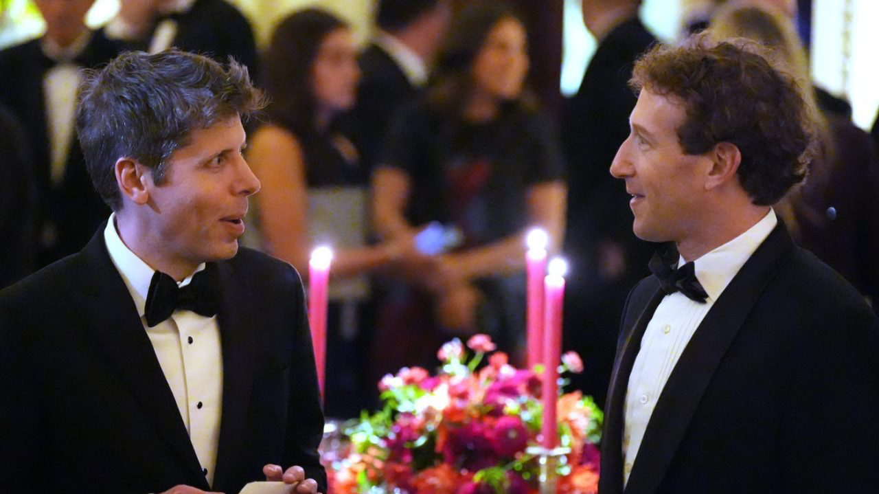 Sam Altman và Mark Zuckerberg tại quốc yến. Nguồn: The Hill