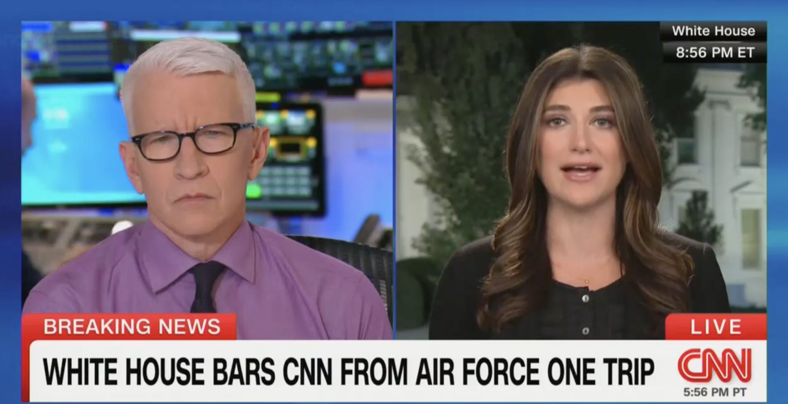 Bản tin CNN về lệnh cấm lên Air Force One. Nguồn: AOL / CNN