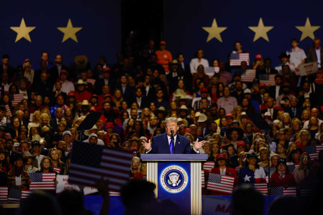 Trump phát biểu tại Đại hội giữa nhiệm kỳ Dallas. Nguồn: NPR
