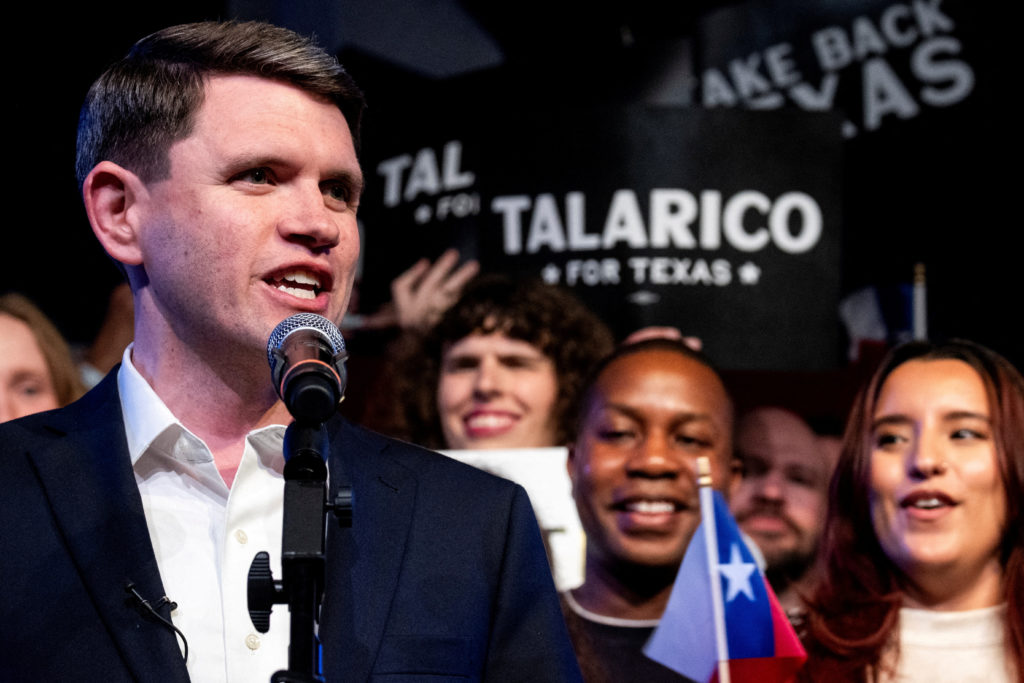 James Talarico sau khi thắng sơ bộ Dân chủ. Nguồn: PBS News
