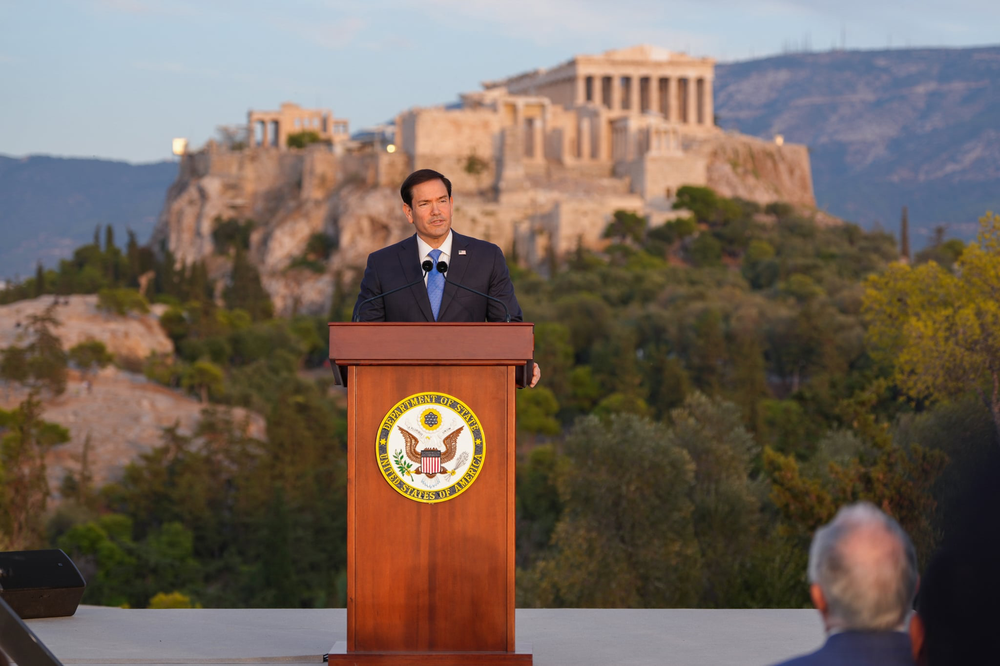 Ngoại trưởng Marco Rubio tại Athens. Nguồn: Rio Times